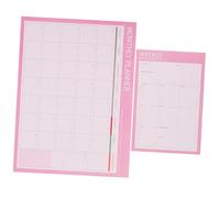 ELAYARD 2pcs Weekly Monthly Planner Notepad for Work and Study Undated Schedule Notebook with Ample Writing Space Practical Task Organizer and Reminder Pad Candy Design for Office and Home