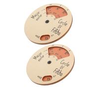 ELAYARD 2pcs Wooden Melody Tool Circle Wheel Notes Chords Helper for Guitar Ukulele Music Learning Instrument Supply