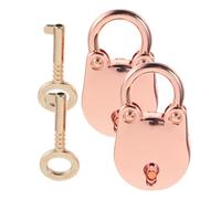 ELAYARD 2Set Mini Vintage Metal Padlock with Key Small Bear Shaped Locks for Diary Jewelry Box Suitcase Handbag Durable Easy to Use Security Locks for Travel and Storage