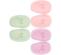 ELAYARD 3 Pairs Silicone Hair Dye Ear Covers Reusable Ear Caps for Hair Coloring Protection Soft Pastel Pink Purple Green Earmuffs and Styling