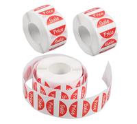 ELAYARD 3 Rolls Bright Color Price Stickers for Retail Store Market Pricing Labels Self-Adhesive Tags for Business Handwrite Carbon Printer Compatible