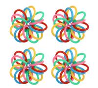 ELAYARD 300pcs 20mm Plastic Loose Leaf Binder Rings, Multi-Color Index Card Rings with Keychain Function for Office School Scrapbook Organization