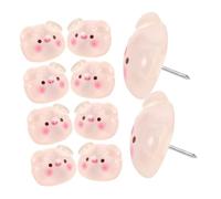 ELAYARD 30pcs Cute Light Pink Animal Push Pins Small Cork Board Thumbtacks Decorative Cartoon Thumb Tacks for Bulletin Board Wall Office School Classroom Use