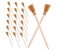 ELAYARD 30pcs Halloween Witch Broom Pencil Wizard Wand Design Party Favors Classroom Supplies Office Use Festive Writing Tools for All Ages