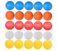 ELAYARD 30pcs Hollow Non Porous Training Balls Lightweight Indoor Practice Soft Swing Exercise Balls for Safe Use White Yellow Orange Blue Each
