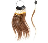 ELAYARD 30pcs Human Hair Testing Samples Real Hair Swatches for Salon Supplies Ring for Testing and Charts