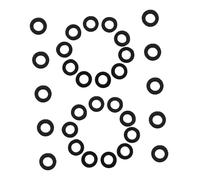 ELAYARD 30pcs Musical Instrument Key Pads Black Felt Washers for Trumpet Valve Caps Trumpet Finger Buttons Use in Woodwind Instrument Repair