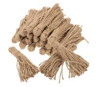 ELAYARD 30PCS Natural Jute Tassels for DIY Crafts Rustic Hessian Ribbon Garland Decoration Texture Tassel Garland for Christmas and Home Party Multipurpose Burlap Twine for Large Projects