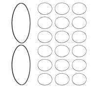 ELAYARD 30pcs Rubber Drive Belt for Cassette Recorder and Dvd Player, Folded 130mm Flat Replacement Tape Deck Belt, Low Noise Cassette Player Repair Parts