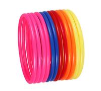 ELAYARD 32pcs Plastic Toss Rings Multicolor Throw Game Props for Outdoor Play Safe Non Toxic Party Garden Enhancing Hand Eye Coordination and Interaction Random Color