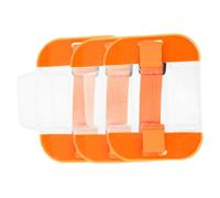 ELAYARD 3Pcs Adjustable Arm Badge Holders with Bright Orange Sturdy Protective Covers Wear-Resistant Id Card Armbands for Convenient Badge Storage and Secure Fit Various Arm