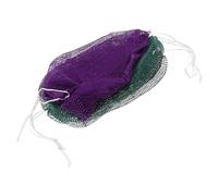 ELAYARD 3Pcs African Elastic Exfoliating Body Scrubber Net Set - Bath Washcloths for Women, Back Scrubber Towels in Dark Green, Black Deep Violet - Skin-Friendly Shower Body Care