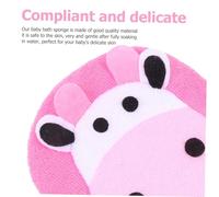 ELAYARD 3pcs Animal-Shaped Shower Sponges Soft Bath Sponges for Boy Girl Cow Duck Frog Comfortable Exfoliating Body Scrubbers for Gentle Cleansing and Lathering