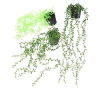ELAYARD 3Pcs Artificial Hanging Vine Plants with Pot Small Faux Greenery Decor Indoor Wall Mounted Faux Trailing Plants for Home Office