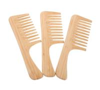 ELAYARD 3pcs Bamboo Hair Comb Wide Tooth Comb for Women Large Tooth Hair Styling Tools for Home Use
