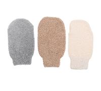 ELAYARD 3pcs Beach Sand Removal Mitts with Mixed Grey Brown and Beige Colors Soft Sand Wipe Off Gloves for Summer Beach Travel Random Color