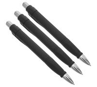 ELAYARD 3pcs Black Ink Ballpoint Pens 1.0mm Medium Point with Easy Thick Ergonomic Grip, Refillable Abs Pens for Work and Note Taking, for Users with Weak Grip or Hand Tremors