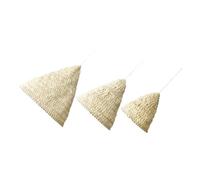 ELAYARD 3pcs Bohemian Crochet Lampshade Handmade White Hemp Rope Light Cover for Bedside and Living Soft Glow Ambient Lighting