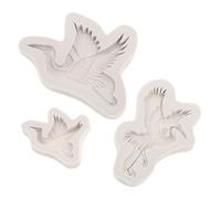 ELAYARD 3pcs Crane Silicone Molds Flexible Nonstick Bird Chocolate Clay Fondant Resin Cake Decoration Tools for Birthday Cupcake Toppers