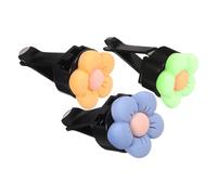 ELAYARD 3pcs Flower Shaped Car Air Freshener Clip Auto Vent Clip Resin Cute Charming Space-saving Design with Replaceable Aromatherapy Pads for Car Interior Decoration