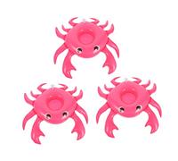 ELAYARD 3Pcs Inflatable Crab Shaped Pool Drink Holder Beverage Floats for Water Fun Cartoon Drink Holders for Parties Bath Play