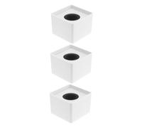 ELAYARD 3pcs Microphone Logo Flags Stylish Mic Flag Station Easy Installation for Interviews Hosting Speeches Recording Sessions White