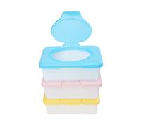ELAYARD 3Pcs Portable Wet Tissue Holders Refillable Wipe Dispensers with Lid for Baby Wipes Storage Box Travel Car
