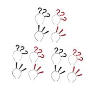 ELAYARD 3pcs Question Mark Headband Novelty Hair Band for Parties Cosplay Eye Catching Punctuation Design for Halloween Photo Booth Props Festive Events