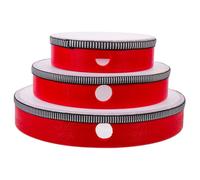 ELAYARD 3pcs Red Wood Handheld Tambourine Set for Children Hand Drum Toy Musical Percussion Instrument to Develop Hearing and Cultivate Hand-eye Coordination for Interactive Toys
