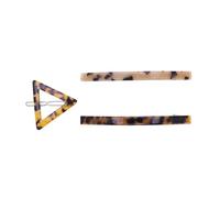 ELAYARD 3pcs Retro Leopard Print Acetate Hair Clips for Women Stylish Dark and Light Patterned Hairpins with Triangle and Strip Designs Non-slip Decorative Hair Accessories Braids and Buns