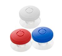 ELAYARD 3pcs Round Toilet Button Assistant Tools Flush Pushers with Cute Minimalist Design Bathroom Accessory for Toilet Tank Replacement in Blue White Red