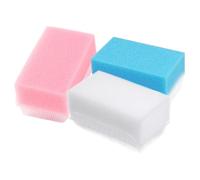 ELAYARD 3pcs Shower Brush Soft Sensory Scrubber for Newborns and Gentle Skin-Friendly Body and Head Washing Brushes in White Pink Blue Suitable for Bath and Sensory Training