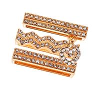 ELAYARD 3pcs Silicone Band Charm for Watch Decorative Loop Rings with Classic Zircon Detail Durable Zinc Alloy Watchband Accessories for Stylish Personalization
