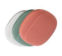 ELAYARD 3pcs Silicone Earphone Case and Electronic Data Cable Storage Organizer Bag for Travel, Portable Outdoor Cord Holder Set in Quiet Gray, Bamboo Green, and Bud Red