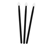 ELAYARD 3pcs Silicone Eyeshadow Brush Set White Tip Black Handle Eye Makeup Applicator for Precise Glitter Eyeshadow Application Cosmetic Tool for Daily Beauty Use