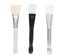 ELAYARD 3pcs Silicone Mud Mask Applicator Brush Set Scoop, Soft Flexible Face Care Tools for Facial Mask Application, Random Black and White Colors, Suitable for Home Spa and Beauty Treatments