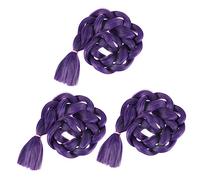 ELAYARD 3pcs Synthetic Hair Braids Extensions Set Fashionable Crochet Braids for Daily Wear Comfortable and Versatile Hairpiece for Events and Styling Needs High Temperature Resistant