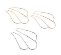 ELAYARD 3pcs Vintage Metal Hair Side Combs U Shaped Fork Clips for Women Ergonomic French Updo Hair Pins in Rose Gold Gold Silver Secure Styling Tool