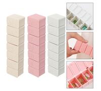 ELAYARD 3pcs Weekly 7-grids Pill Organizer Storage Case Portable Single Row Medicine Container Travel Pill Box for Daily Medication Management