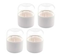 ELAYARD 4 Pcs Makeup Sponge Holder with Drying Tray, Mini Portable Makeup Blender Organizer for Travel and Vanity, Facial Sponge Storage Stand for Home and Dorm Use