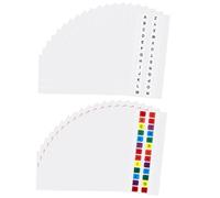 ELAYARD 40 Sheets Alphabetical Page Markers Tabs for Notebooks Color-Coded Self-Adhesive Plastic Index Stickers Small for Students Teachers Office Use Easy Tear and Paste