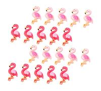 ELAYARD 40Pcs Handmade Miniature Flamingo Phone Case Charms DIY Craft Decorations for Creative Custom Phone Covers Smooth Resin Ornaments in Pink and Red DIY Enthusiasts