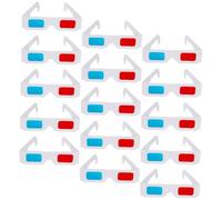 ELAYARD 40pcs Paper Glasses Red Blue for Movies Games Dvds Lightweight Viewing Glasses for Magazines and Photos