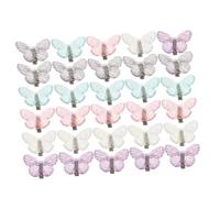 ELAYARD 40pcs Stylish Butterfly Hair Clips Clear Plastic Metal Barrettes for Bangs and Chignon Multipurpose Mini Butterfly Hair Accessories for Women S Hairstyles Compact and Realistic