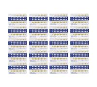 ELAYARD 40PCS Tooth Shade Cards PVC Frosted Tooth Contrast Guide Dental Shades Chart for Oral Supplies and