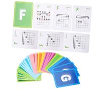 ELAYARD 49pcs Guitar Chord Poster on Coated Paper 6-string Electric and Acoustic Guitar Chord Chart for Novice Practice and Learning Guide Suitable for Beginners