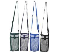 ELAYARD 4pcs Adjustable Water Bottle Sling Carrier Bag with Breathable Mesh Fit for Tumblers Sport Bottles Insulated Cups Crossbody Strap for Outdoor Hiking School Travel Black Green