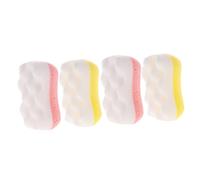 ELAYARD 4pcs Bath Sponge Exfoliating Scrubbers Soft Skin Friendly Shower Tools for Bathroom Home Material with Gentle Massage Effect Random Color Random Color