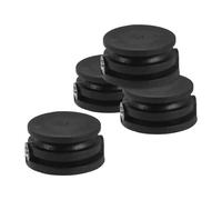 ELAYARD 4pcs Black Surfboard Foot Rope Plugs Leash Connector round Paddle Board Safety Stopper Kayak Accessories for Water Sports and Stand-up Paddleboarding