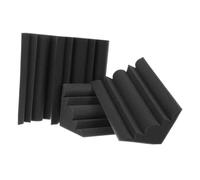 ELAYARD 4pcs Black Wedge Acoustic Panels Sound Absorption Foams for Noise Reduction and Easy Shaping, for Ceilings and Doors in Podcasts Or Home Theaters
